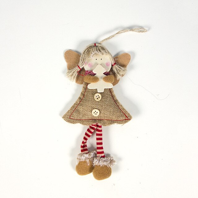 Wood Angel Christmas Ornament for Rustic Tree Charm