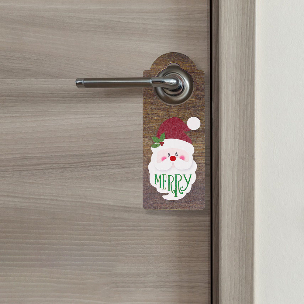 Wooden Christmas Door Hanger for Festive Holiday Cheer
