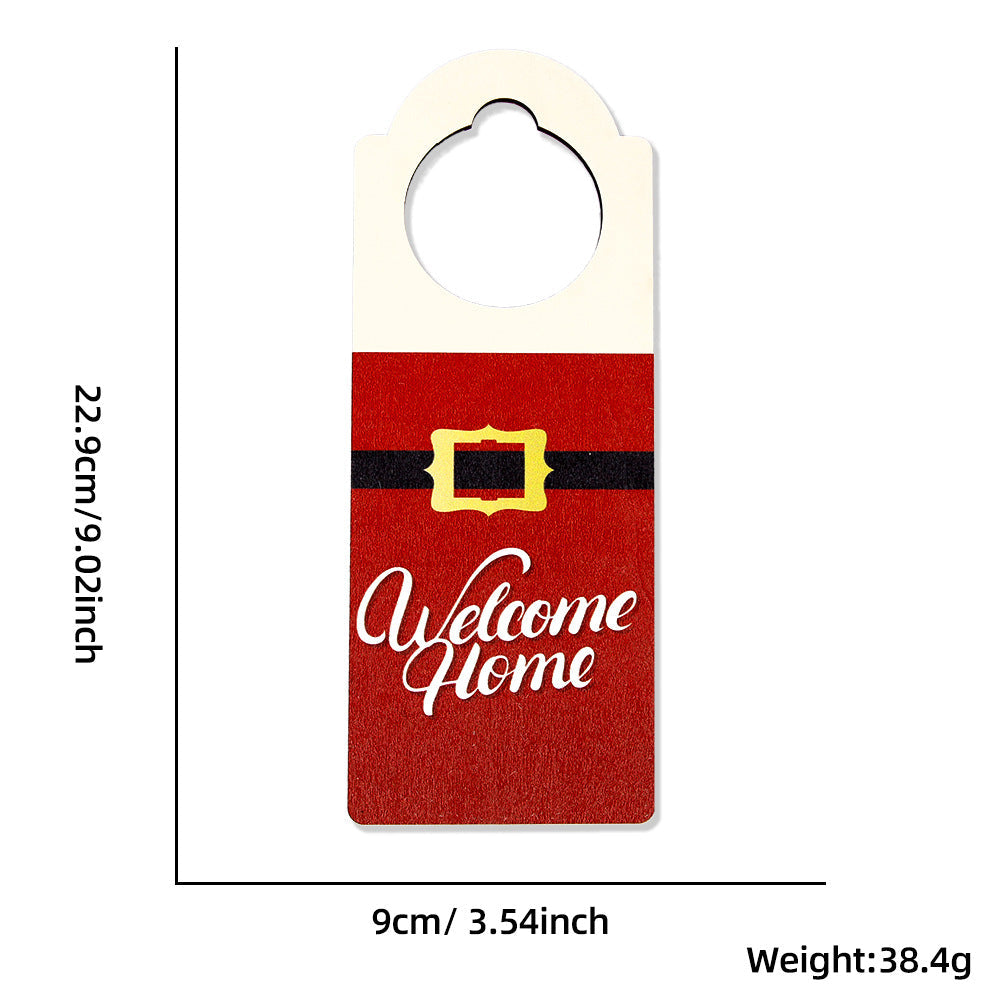 Wooden Christmas Door Hanger for Festive Holiday Cheer