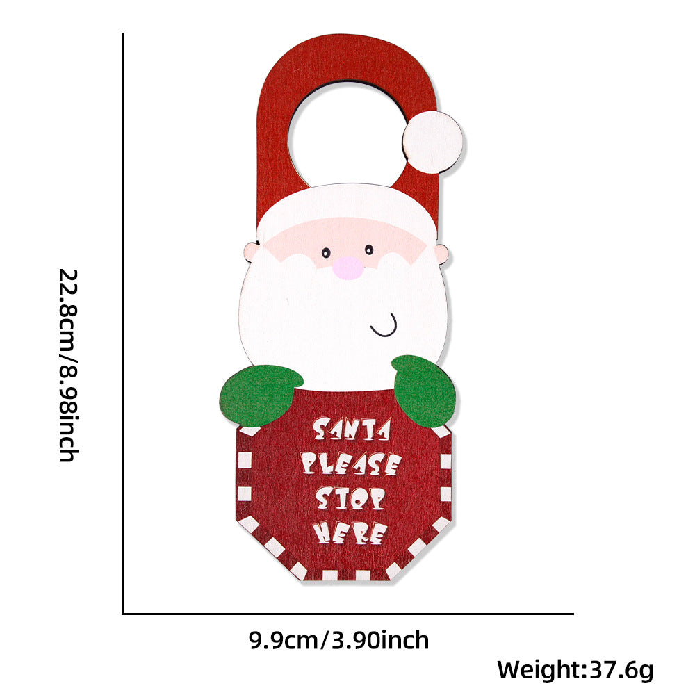 Wooden Christmas Door Hanger for Festive Holiday Cheer