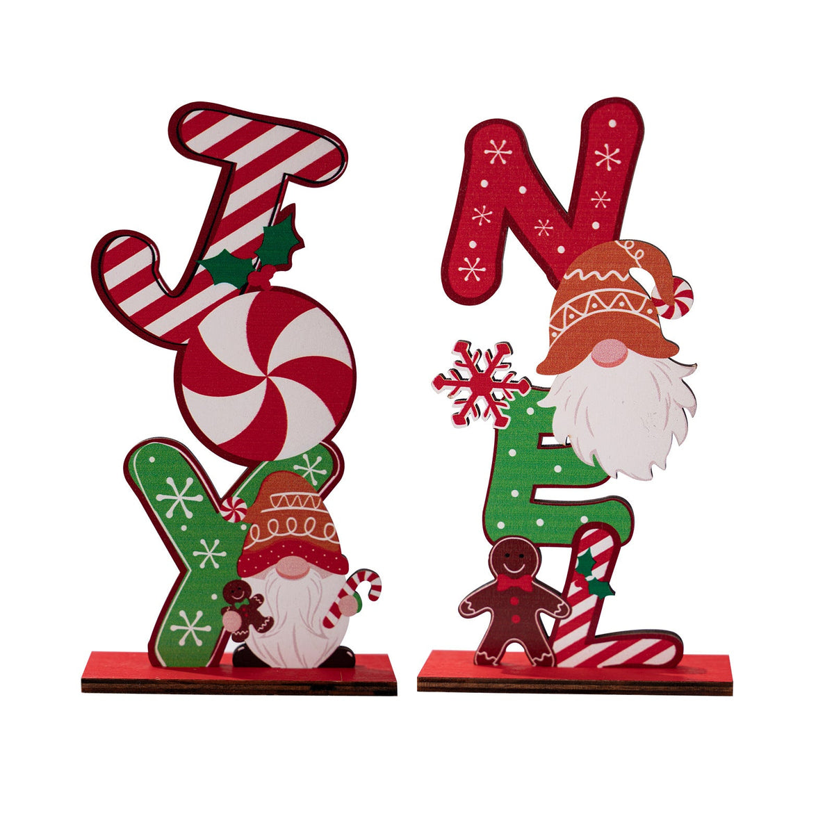 Wooden Christmas Ornament for Playful Tabletop Charm