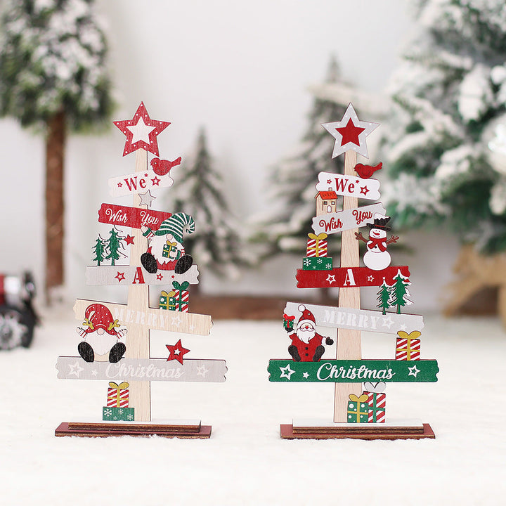 Wooden Christmas Tree Decoration for Festive Tables