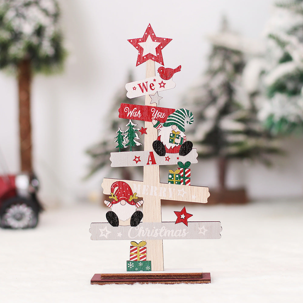 Wooden Christmas Tree Decoration for Festive Tables