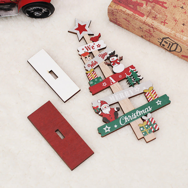 Wooden Christmas Tree Decoration for Festive Tables