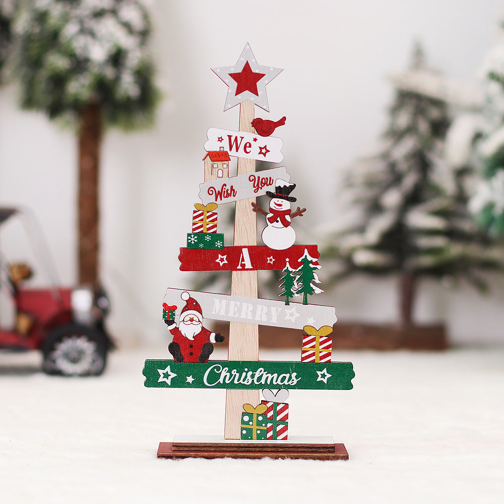 Wooden Christmas Tree Decoration for Festive Tables