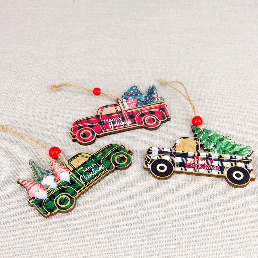 Wooden Christmas Ornaments for Rustic Farmhouse Charm