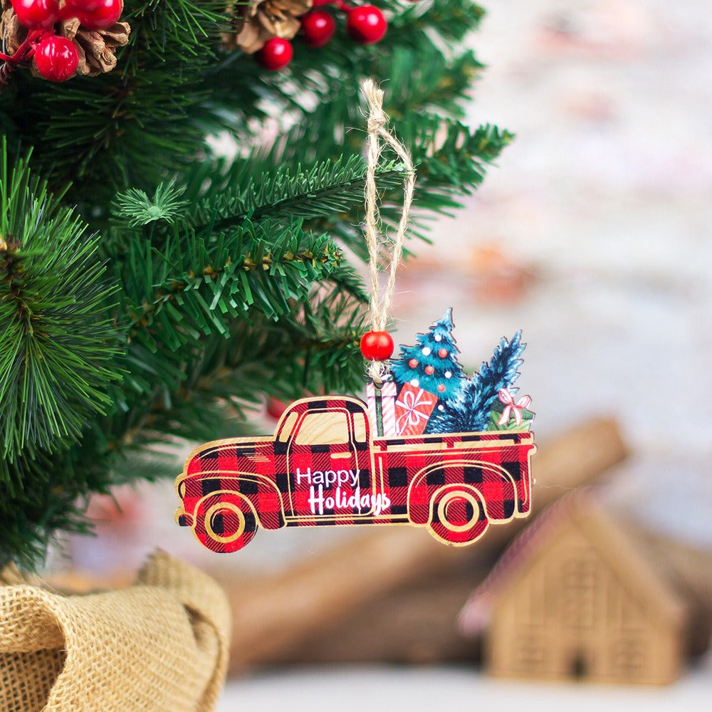 Wooden Christmas Ornaments for Rustic Farmhouse Charm