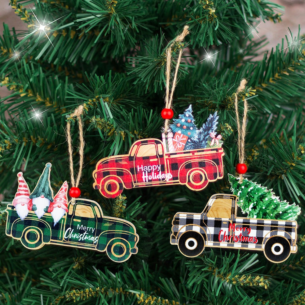 Wooden Christmas Ornaments for Rustic Farmhouse Charm