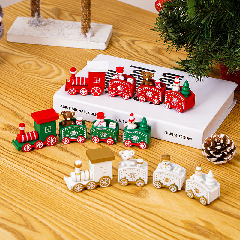 Wooden Christmas Train Sets for Charming Holiday Displays