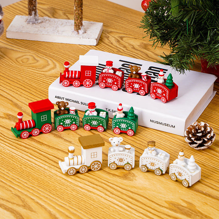 Wooden Christmas Train Sets for Charming Holiday Displays