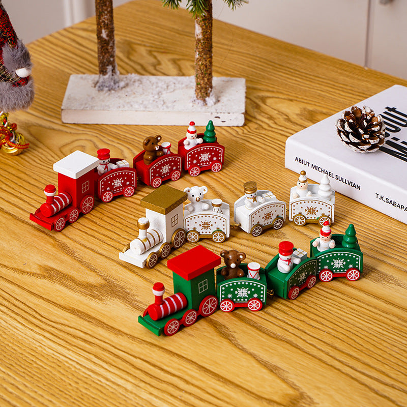 Wooden Christmas Train Sets for Charming Holiday Displays