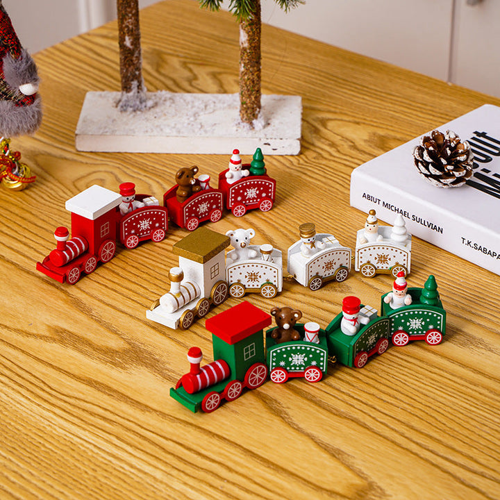 Wooden Christmas Train Sets for Charming Holiday Displays