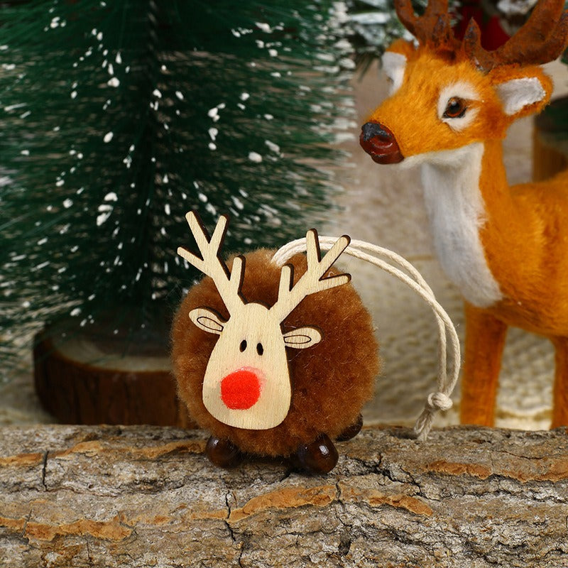 Wool Felt Reindeer Christmas Ornament for Cozy Trees