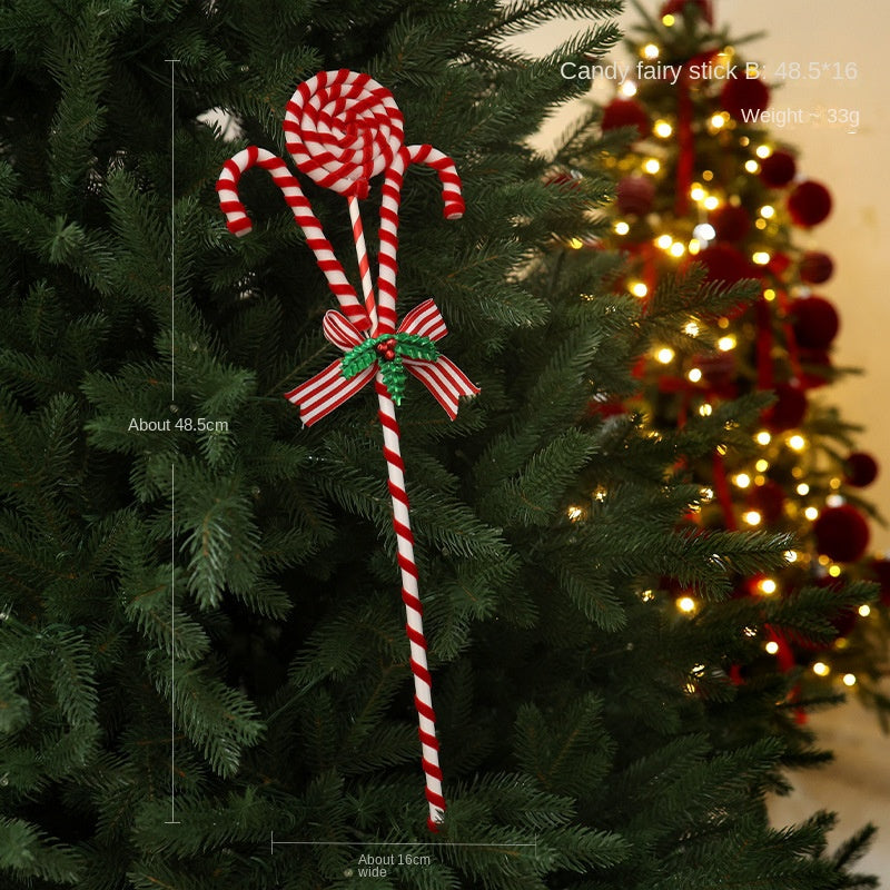 Candy Cane Christmas Tree Ornament Set for Festive Displays