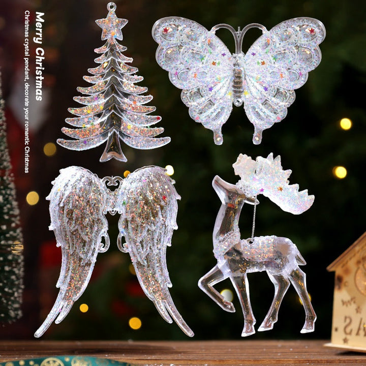 Acrylic Christmas Ornaments for Rainbow Tree Sparkle