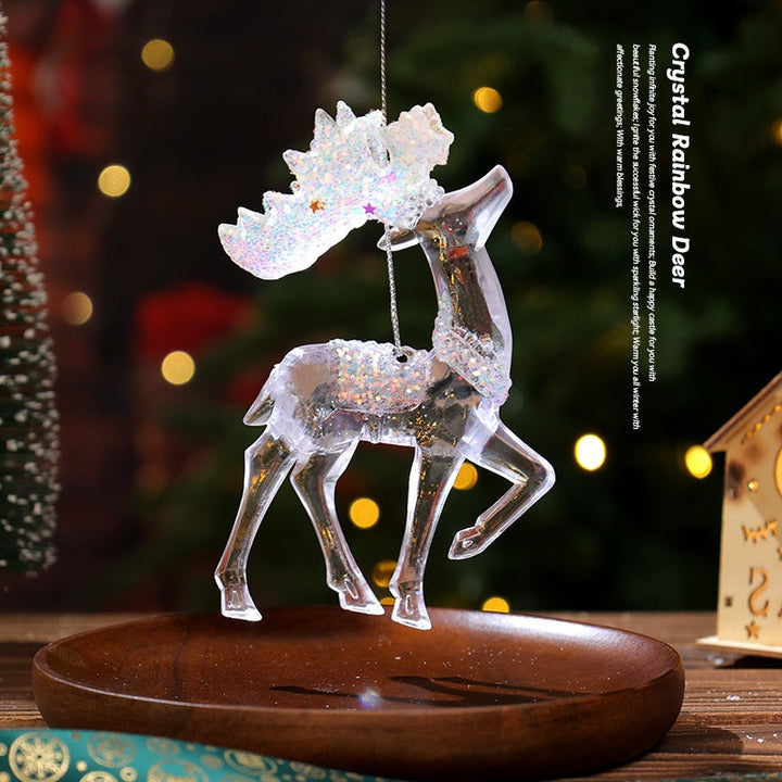 Acrylic Christmas Ornaments for Rainbow Tree Sparkle
