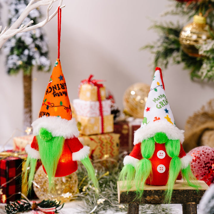 Christmas Hanging Ornaments With Warm LED Glow, Set of 2