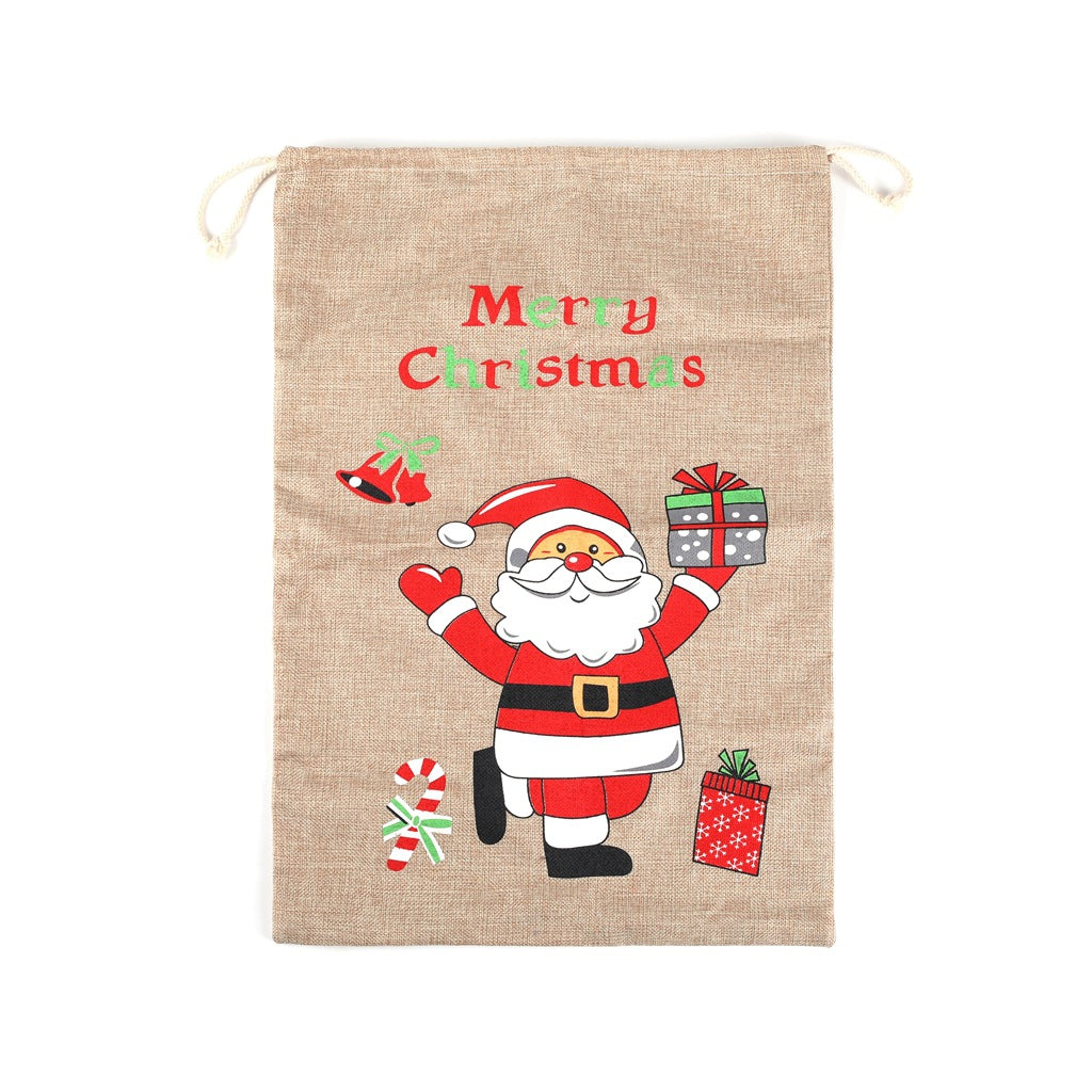 Christmas Gift Bags: Reusable Santa Drawstring Sacks