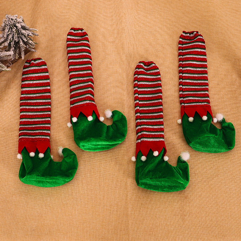Christmas Elf Table Leg Covers for Playful Festive Decor