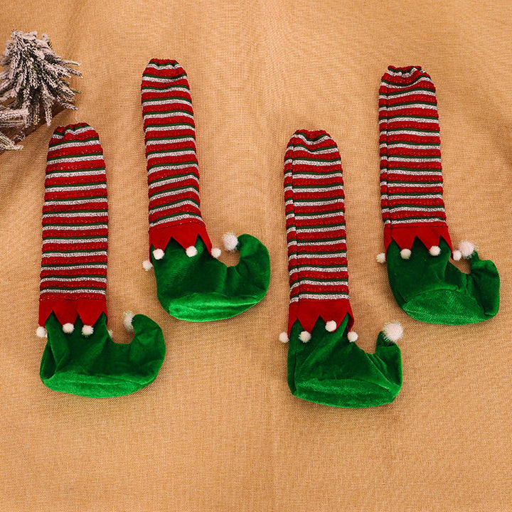 Christmas Elf Table Leg Covers for Playful Festive Decor
