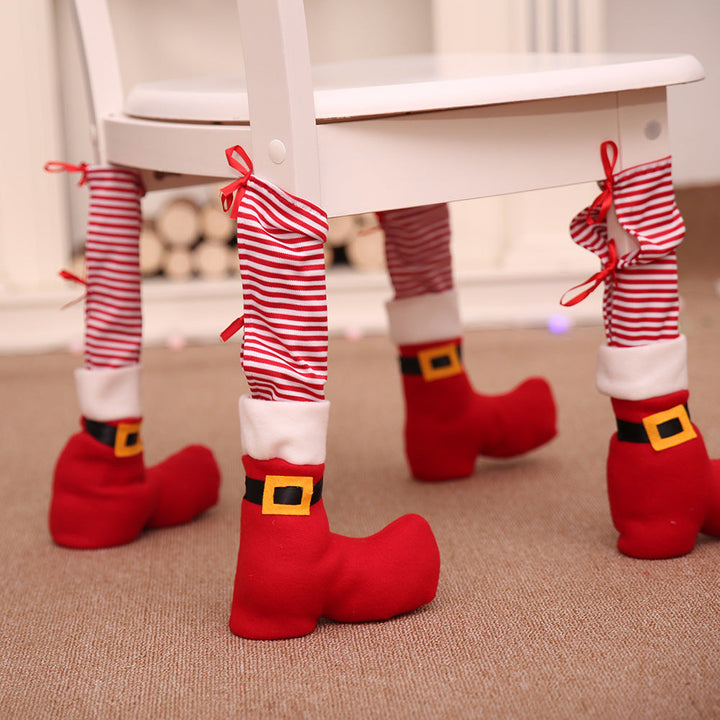 Christmas Chair Leg Covers: Festive Santa Boot Decor