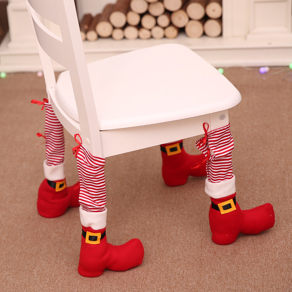 Christmas Chair Leg Covers: Festive Santa Boot Decor