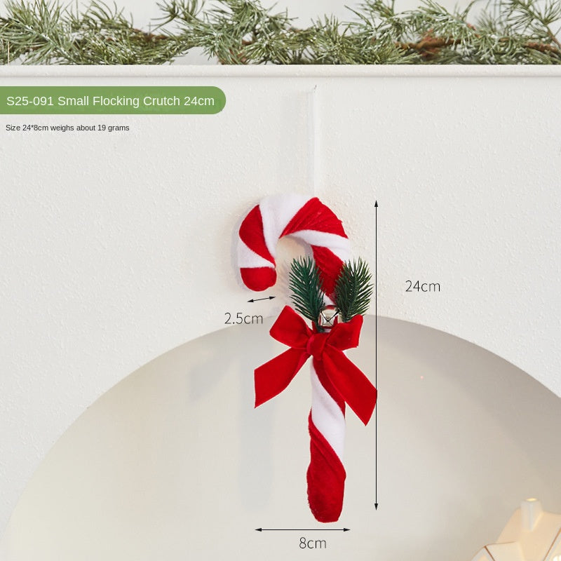 Styrofoam Candy Canes — Large Flocked Christmas Decor