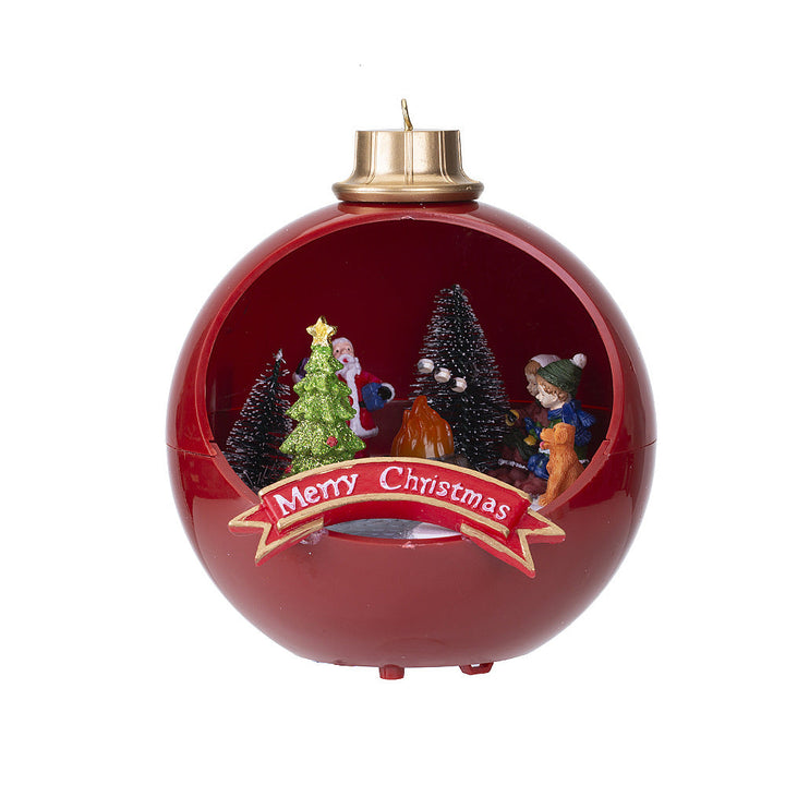 Musical Christmas Ornament Light-Up Snow House Decor