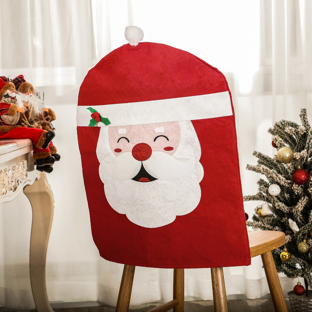 Christmas Santa Chair Cover for Festive Dining Decor