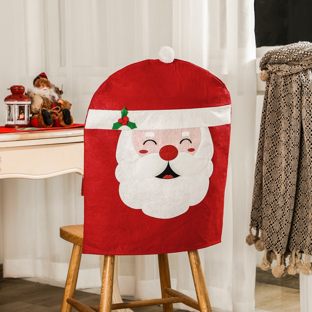 Christmas Santa Chair Cover for Festive Dining Decor
