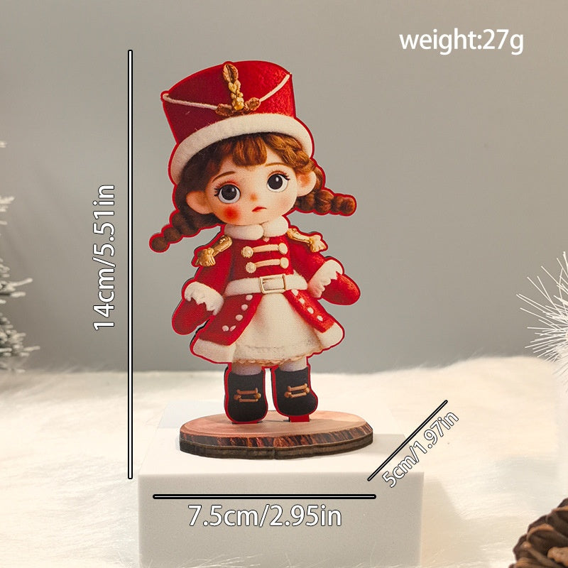 Christmas Wooden Figurine Decor for Festive Displays