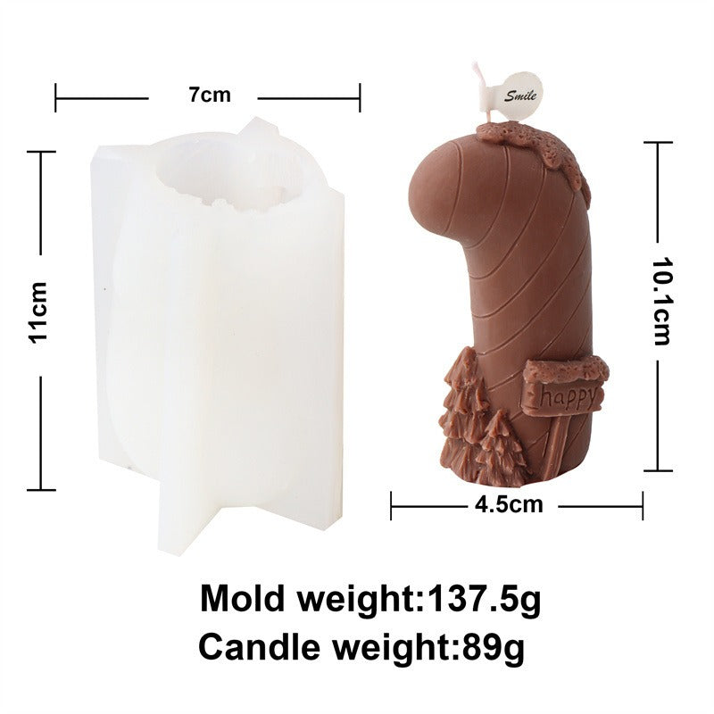 3D Christmas Candle Mold for Detailed Holiday Gifts