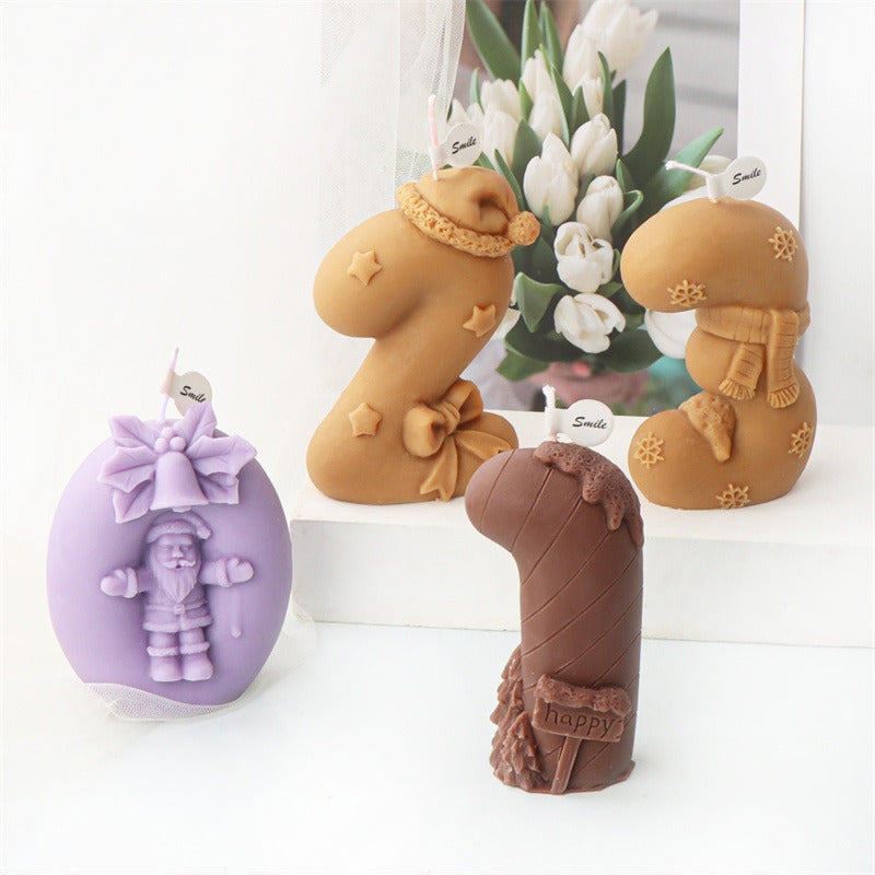 3D Christmas Candle Mold for Detailed Holiday Gifts