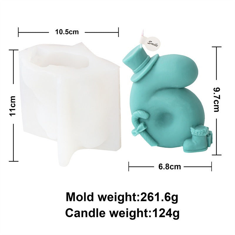 3D Christmas Candle Mold for Detailed Holiday Gifts