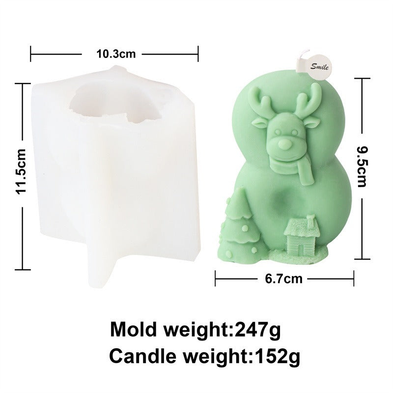3D Christmas Candle Mold for Detailed Holiday Gifts