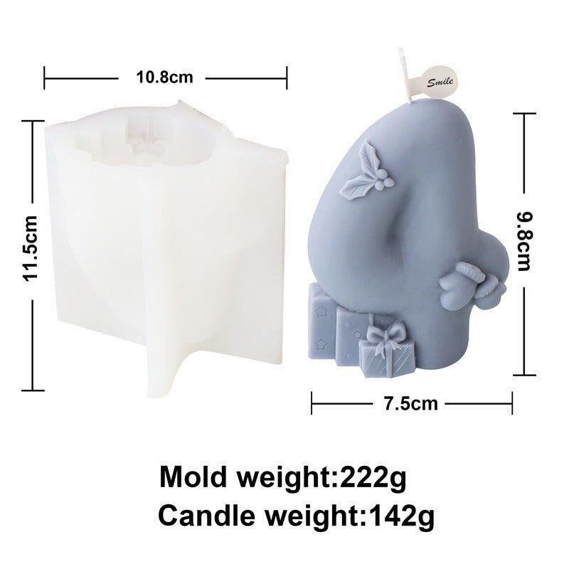 3D Christmas Candle Mold for Detailed Holiday Gifts