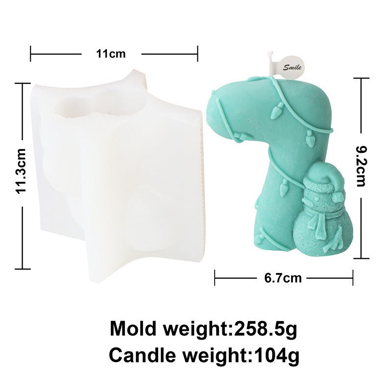 3D Christmas Candle Mold for Detailed Holiday Gifts