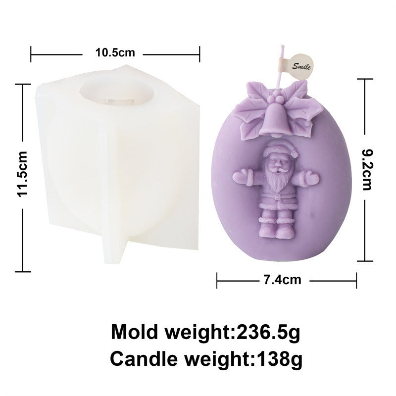 3D Christmas Candle Mold for Detailed Holiday Gifts
