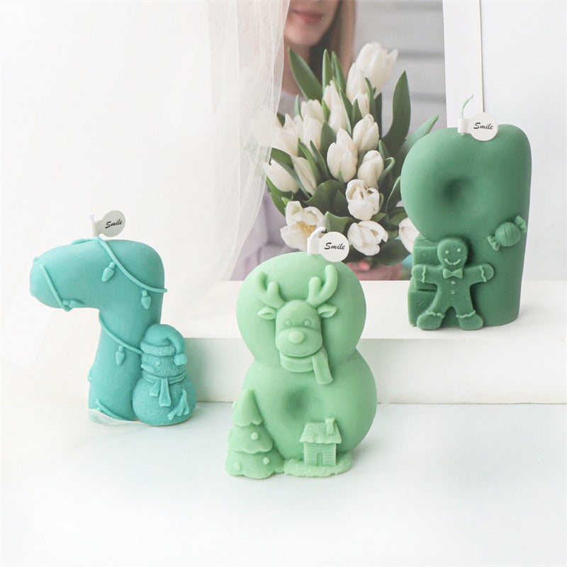 3D Christmas Candle Mold for Detailed Holiday Gifts