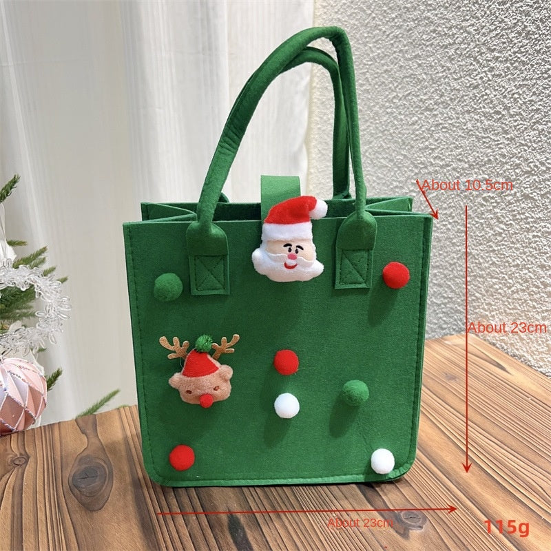 Christmas Felt Gift Bags, Reusable 2-Piece Gift Set