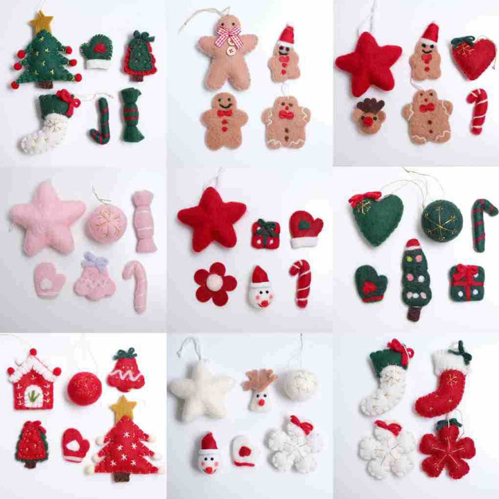 Christmas Felt Ornaments for Colorful DIY Holiday Tree Decor
