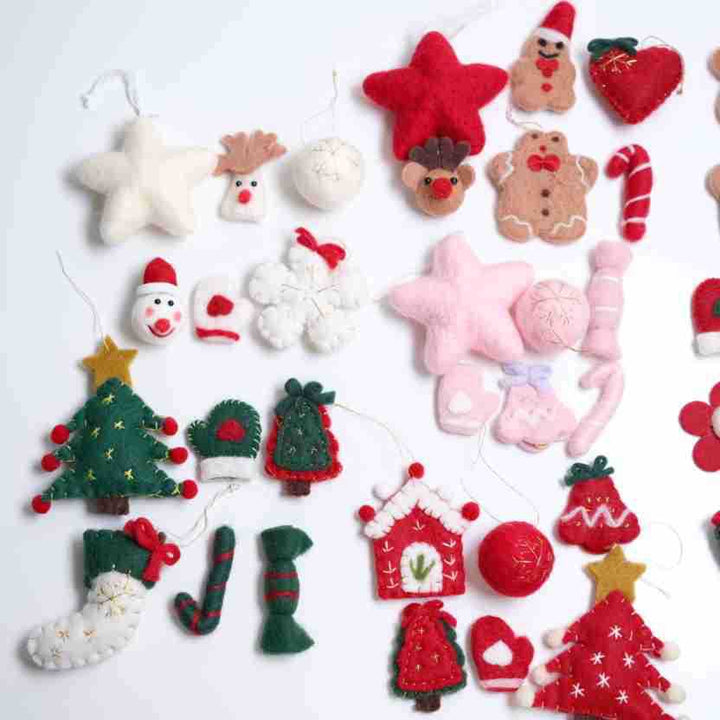 Christmas Felt Ornaments for Colorful DIY Holiday Tree Decor
