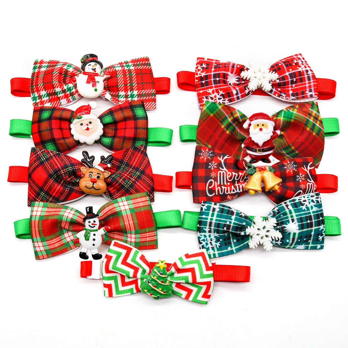 Christmas Pet Bow Collar for Festive Holiday Photos
