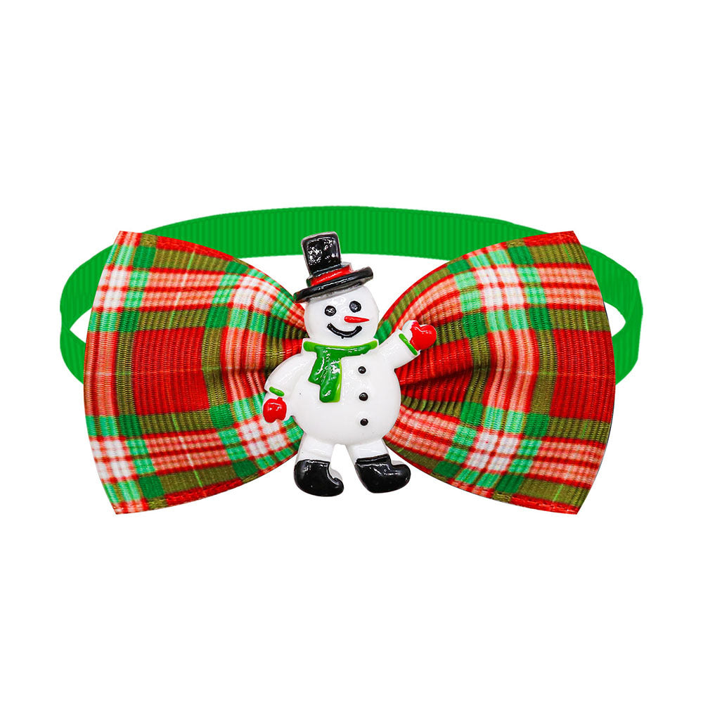 Christmas Pet Bow Collar for Festive Holiday Photos