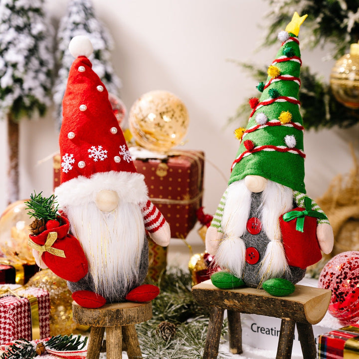 Christmas Gnome Decoration Set for Festive Tabletop Decor