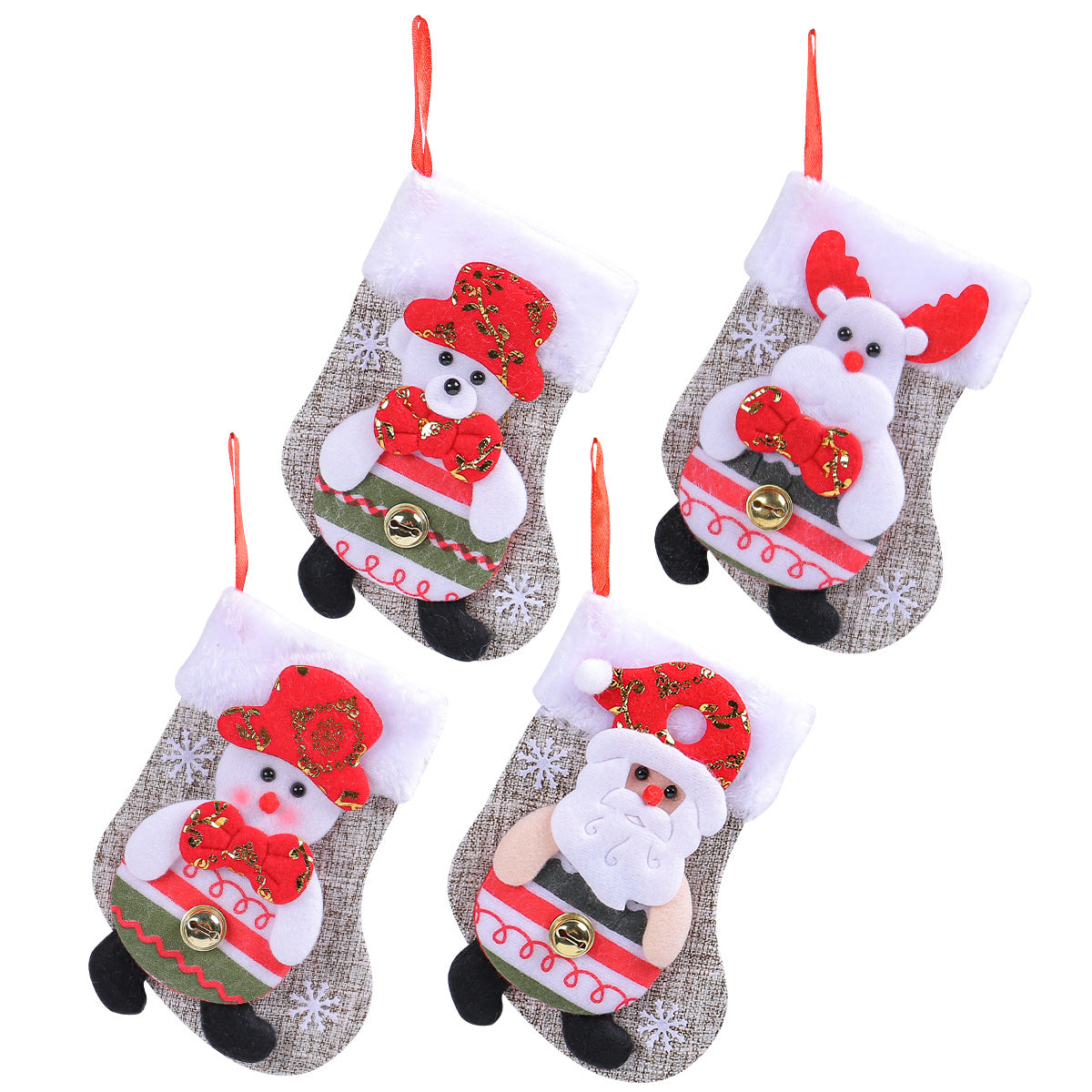 Plush Christmas Stockings for Festive Gift Displays
