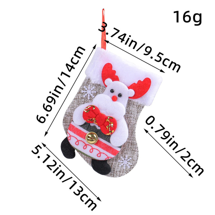 Christmas Plush Stocking Ornament & Gift Bag Decor