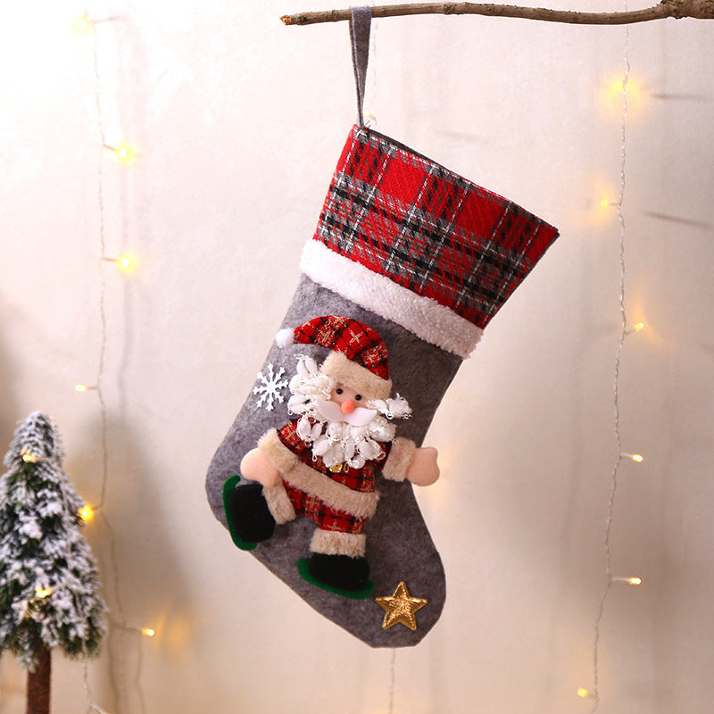 Christmas Stocking Set with Plush Holiday Characters