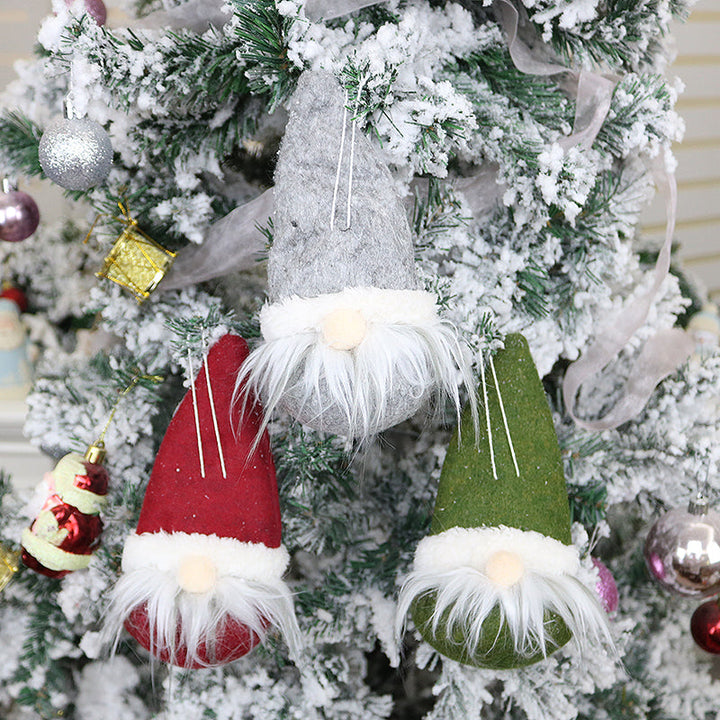 Nordic Gnome Christmas Ornament Set of 3 Plush Décor