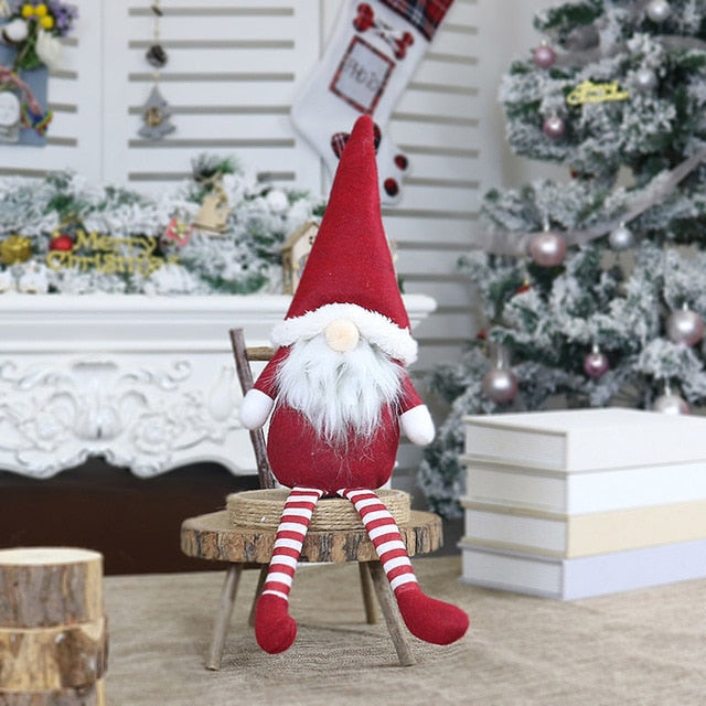 Nordic Gnome Christmas Ornament Set of 3 Plush Décor